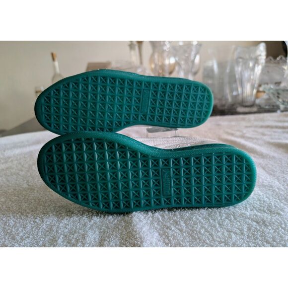 PUMA Basket Classic White & Teal Sneakers – Women’s (EUR 37) - Picture 6 of 12